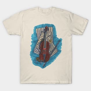 Violin, Bow and Sheet Music T-Shirt